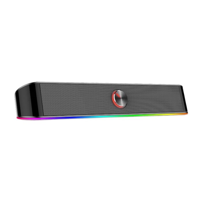 REDRAGON 2.0 Sound Bar ADIEMUS 2 x 3W RGB USB|Aux PC Gaming Speaker - Black Black