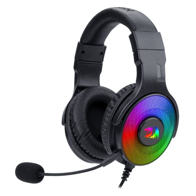 REDRAGON Over-Ear PANDORA USB (Power Only)|Aux (Mic and Headset) RGB Gaming Headset - Black Black
