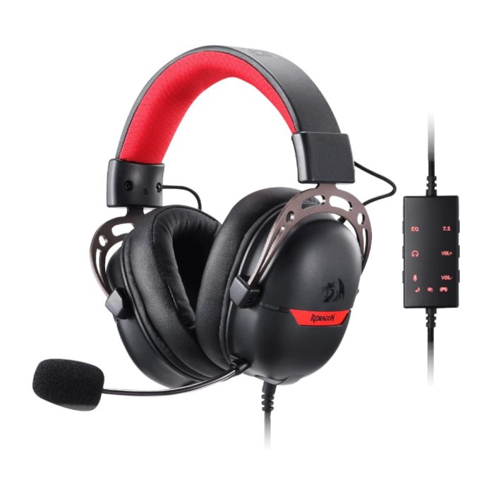 REDRAGON Over-Ear AURORA Gaming Headset - Black Black