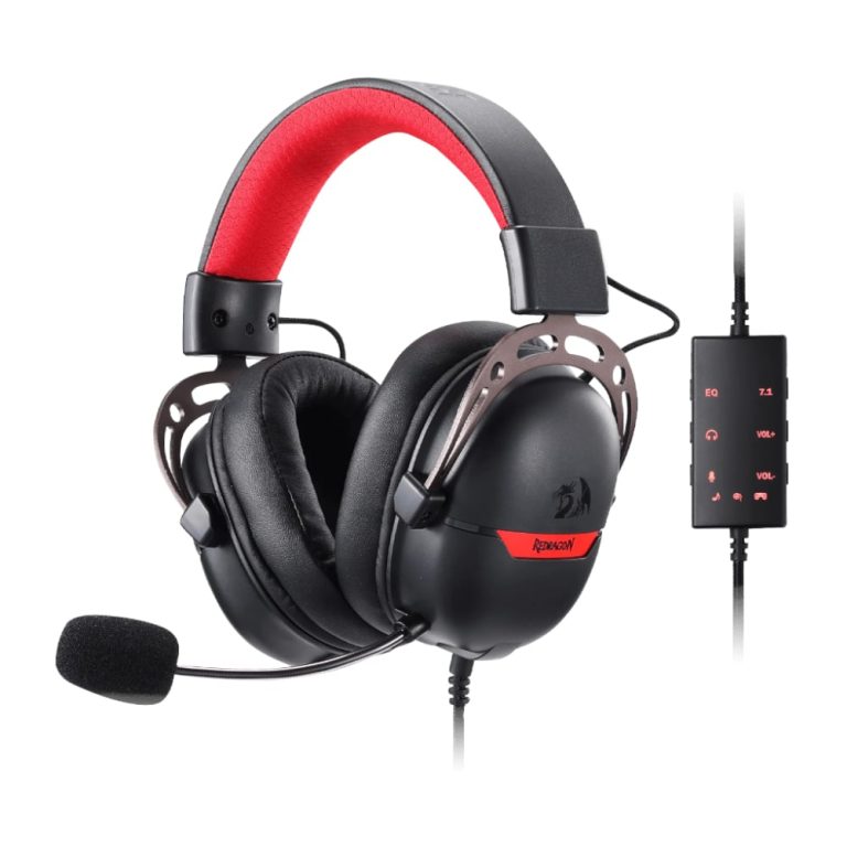 REDRAGON Over-Ear AURORA Gaming Headset - Black Black