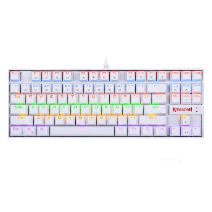 REDRAGON KUMARA Mechanical 87 Key|RGB Backlit Gaming Keyboard - White White