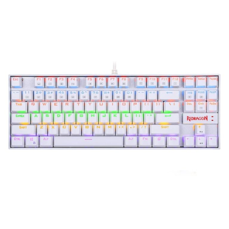 REDRAGON KUMARA Mechanical 87 Key|RGB Backlit Gaming Keyboard - White White