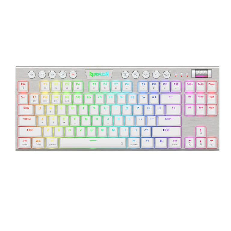 Redragon K621W HORUS PRO RGB TKL RGB Mechanical Gaming Keyboard - White White