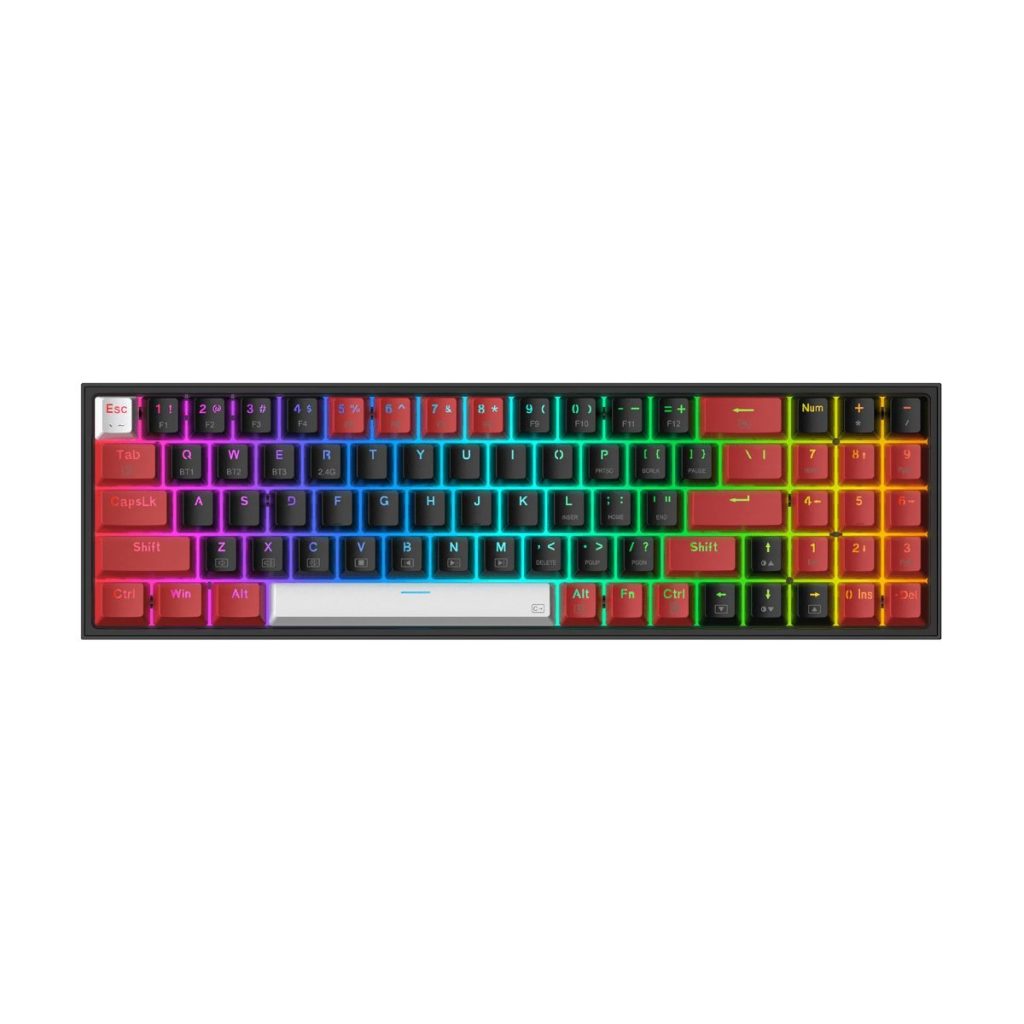 REDRAGON MECHANICAL POLLUX PRO WIRELESS BT|RF GAMING KEYBOARD Black/Red