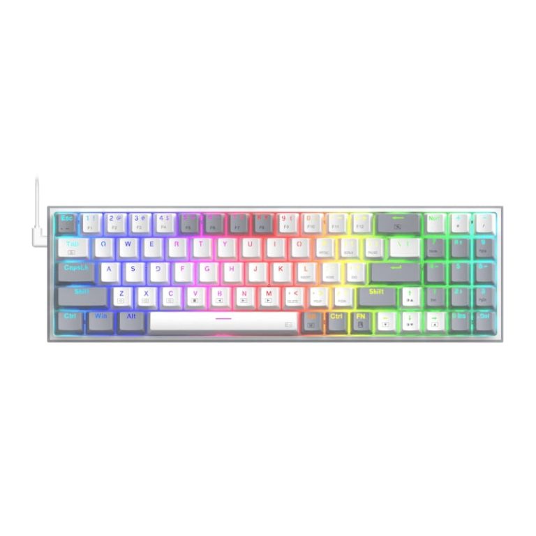 REDRAGON MECHANICAL Pollux Wired Gaming Keyboard White/Grey