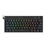 REDRAGON Horus Mini 61Key Red Switch RGB Low Profile Gaming Mechanical Keyboard - Black Black