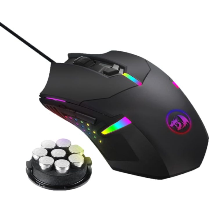 REDRAGON CENTROPHORUS 7200DPI RGB Gaming Mouse - Black Black