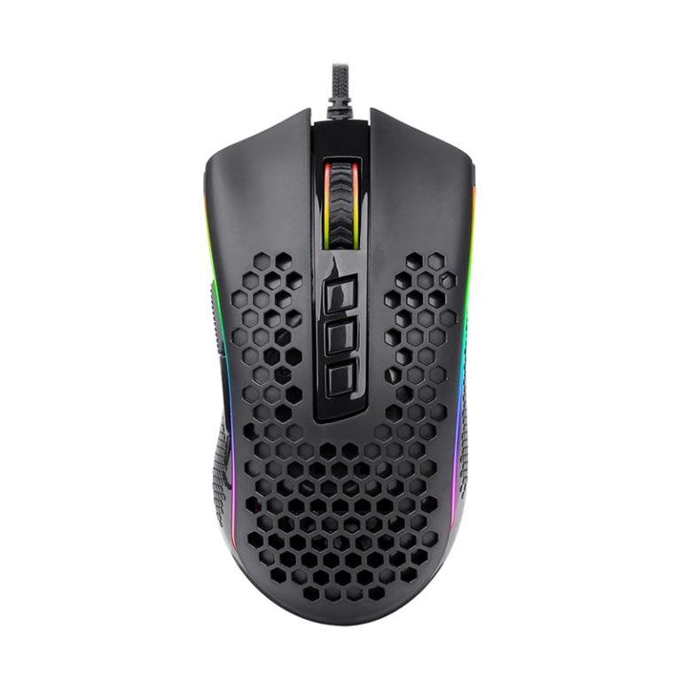 REDRAGON STORM 12400DPI 7 Buttons|Ergonomic Design|P3327 Optical Sensor|Lightweight Body|RGB Backlit gaming Mouse - Black Black