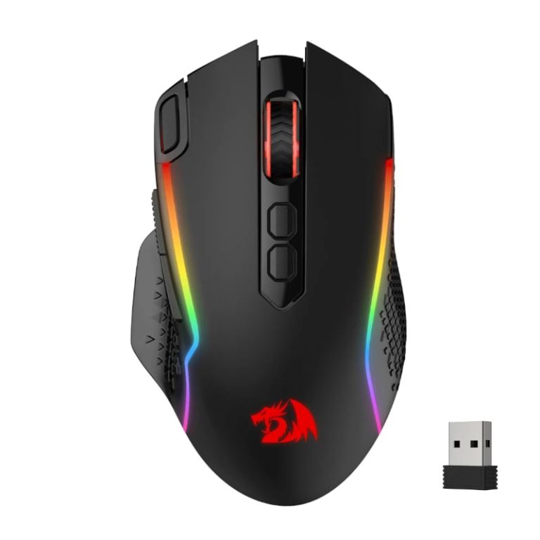 REDRAGON Taipan Pro 10000DPI RGB Wireless Gaming Mouse - Black Black