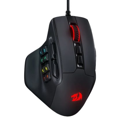 REDRAGON Aatrox 6200DP RGB MMO Gaming Mouse - Black Black