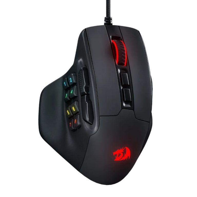 REDRAGON Aatrox 6200DP RGB MMO Gaming Mouse - Black Black