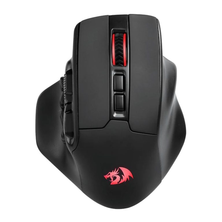 REDRAGON Aatrox Wireless 6200DP RGB MMO Gaming Mouse - Black Black
