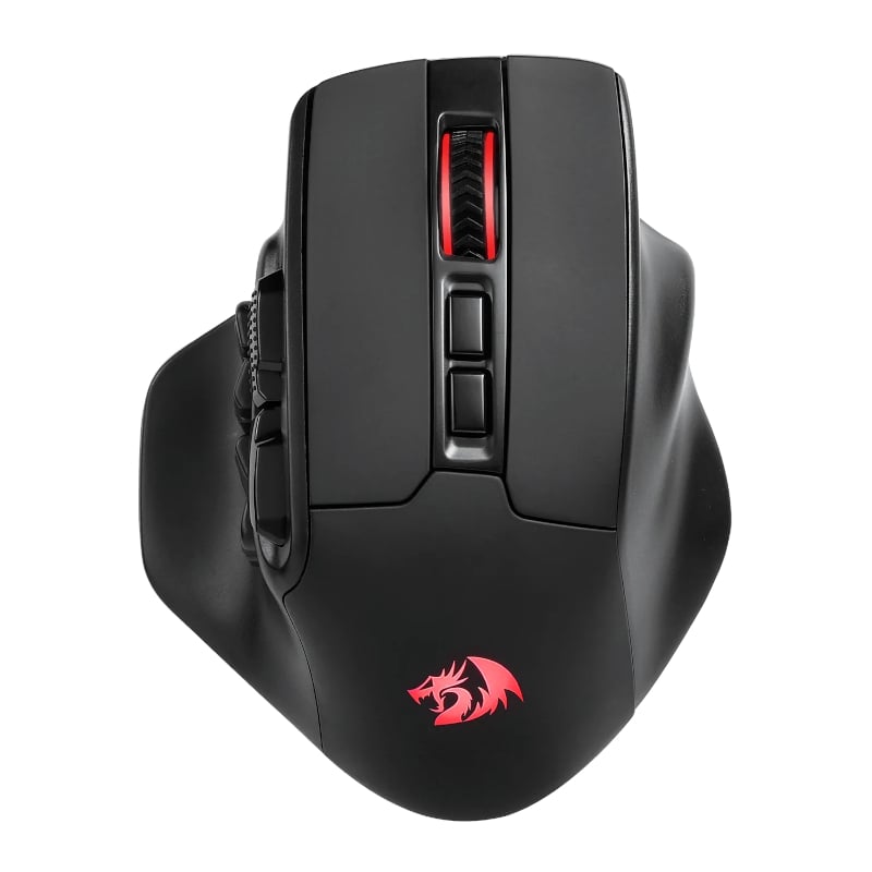REDRAGON Aatrox Wireless 6200DP RGB MMO Gaming Mouse - Black Black
