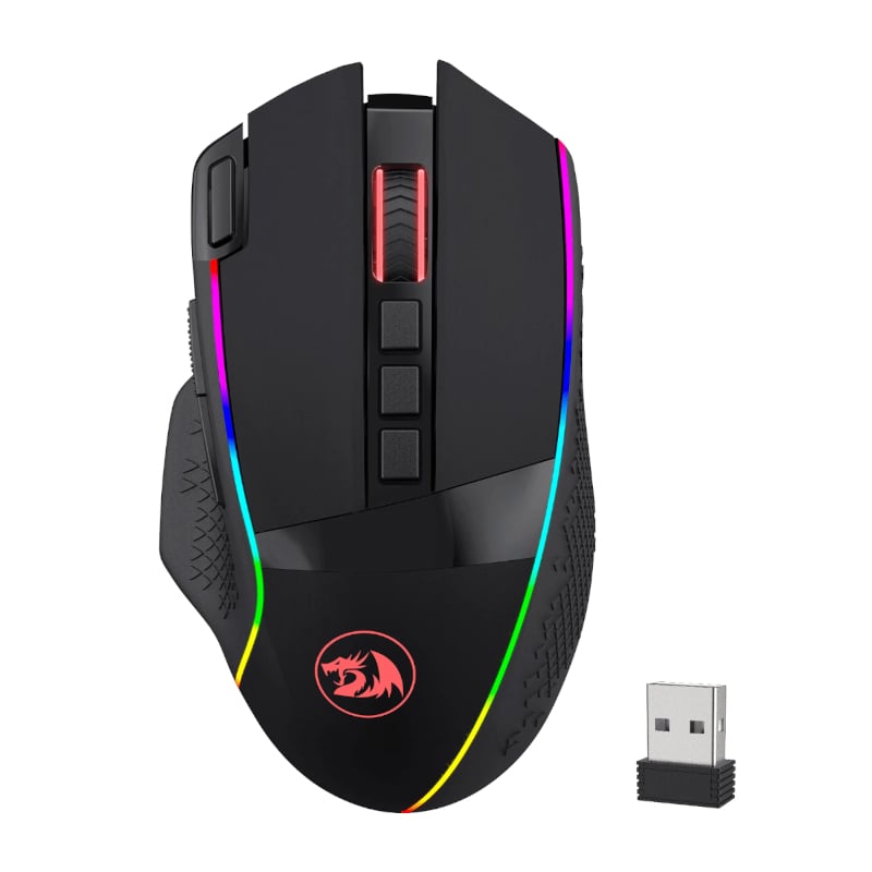 REDRAGON Enlightment 19000DPI RGB Wireless Gaming Mouse - Black Black
