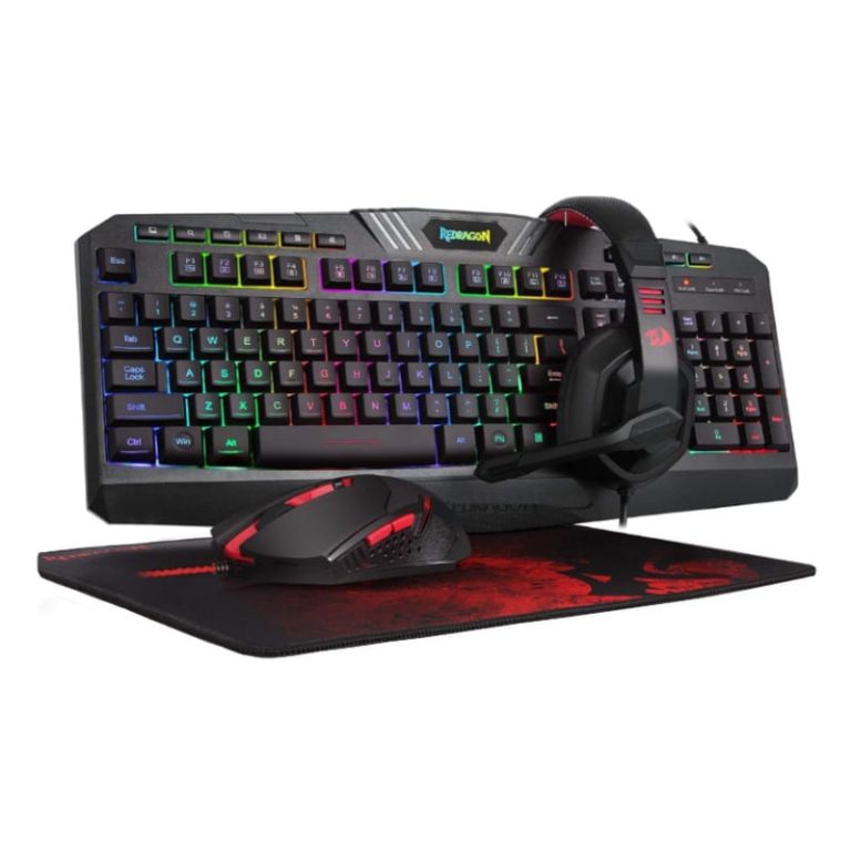 REDRAGON 4IN1 Gaming Combo Mouse|Mouse Pad|Headset|Keyboard Black
