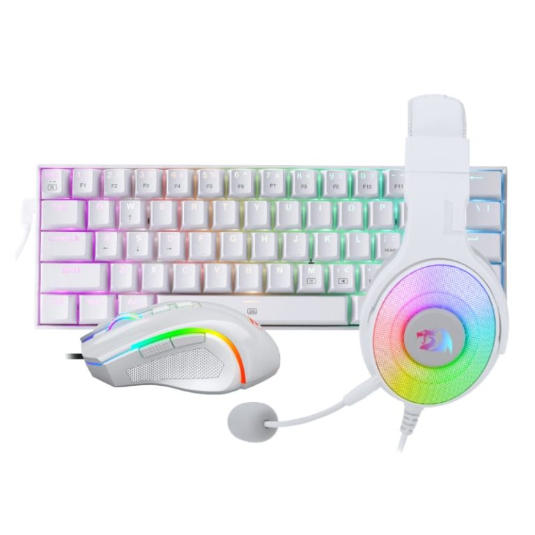 REDRAGON 3IN1 MS|HS|KB WIRED COMBO - WHITE White
