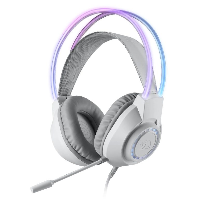Redragon SCREAM Over-Ear RGB Gaming Headset - White White