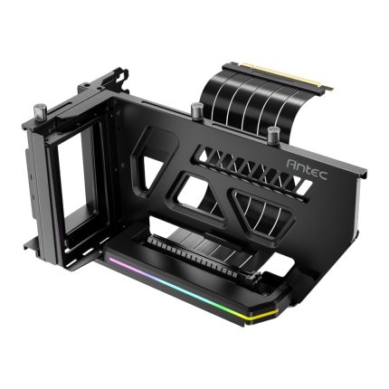 Antec SHIFT ARGB Vertical GPU Bracket with PCIe 4.0 Riser Cable - Black Black