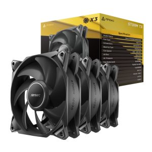 Antec Storm T3 120 PWM Case Fan 3 Pack - Black Black