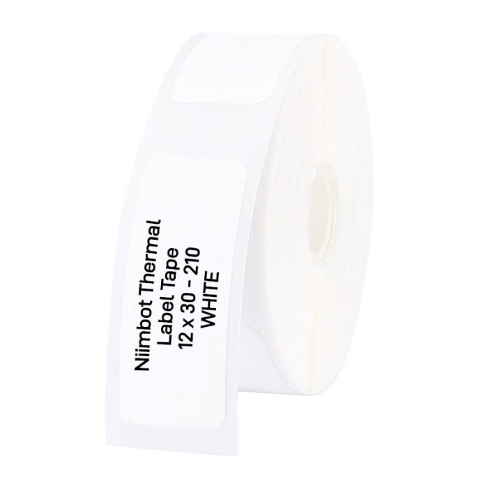 NIIMBOT D11/D110/D101/H1S Thermal Label 12x30mm - 210 Labels Per Roll - White White