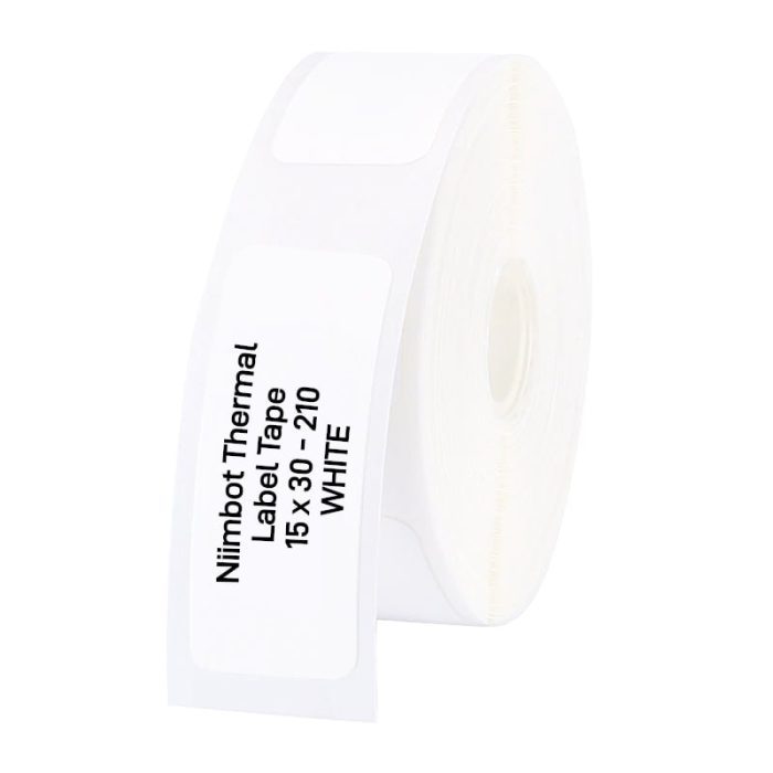 NIIMBOT D11/D110/D101/H1S Thermal Label 15x30mm - 210 Labels Per Roll - White Black