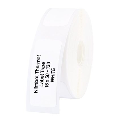 NIIMBOT D11/D110/D101/H1S Thermal Label 15x50mm - 130 Labels Per Roll - White White