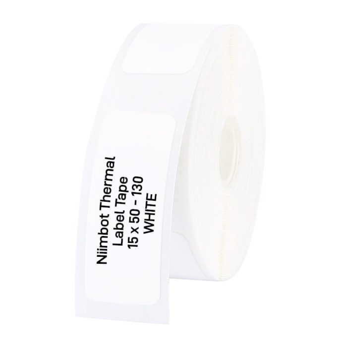 NIIMBOT D11/D110/D101/H1S Thermal Label 15x50mm - 130 Labels Per Roll - White White