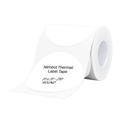 NIIMBOT B1/B21/B3S Thermal Label 31x31mm - 210 Labels Per Roll - White Round White