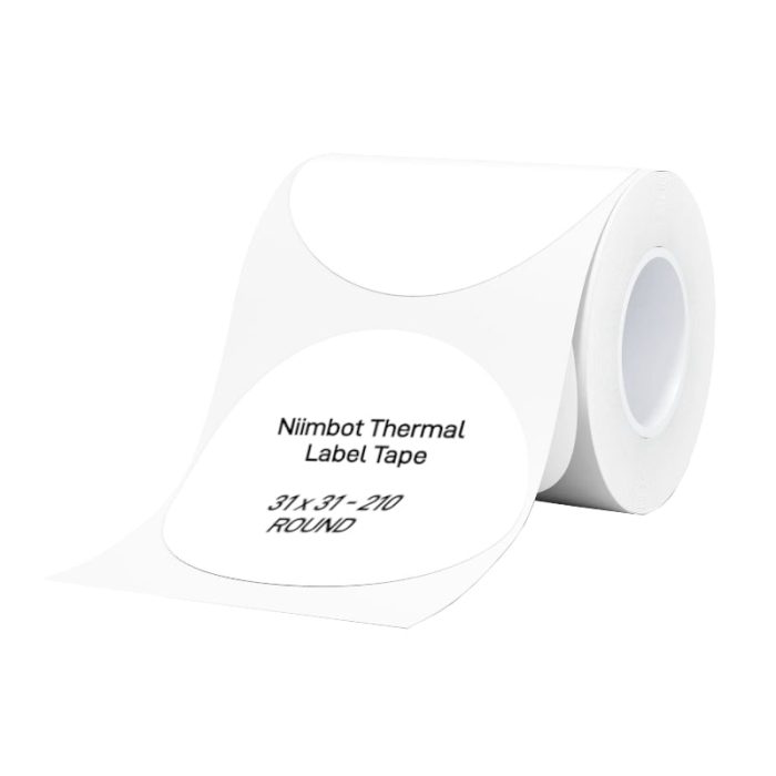 NIIMBOT B1/B21/B3S Thermal Label 31x31mm - 210 Labels Per Roll - White Round White