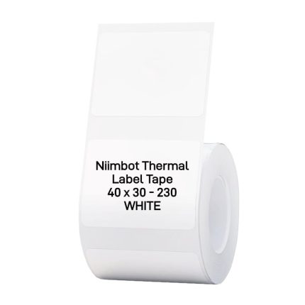 NIIMBOT B1/B21/B3S Thermal Label 40x30mm - 230 Labels Per Roll - White White