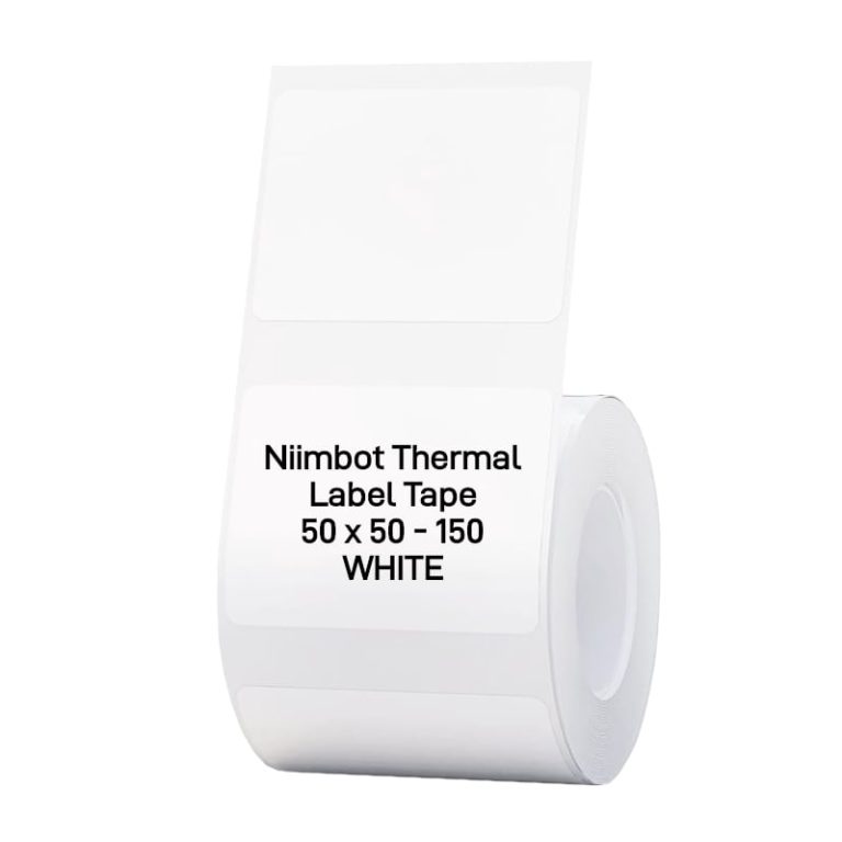 NIIMBOT B1/B21/B3S Thermal Label 50x50mm - 150 Labels Per Roll - White White