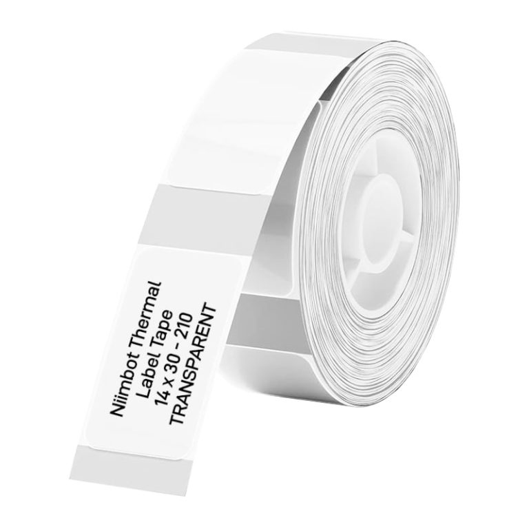 NIIMBOT D11/D110/D101/H1S Thermal Label 14x30mm - 210 Labels Per Roll - Transparent Transparent