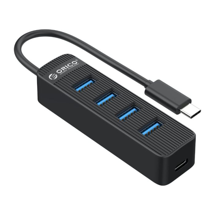 ORICO 4 Port USB Type C Hub 4x USB3.0 Black