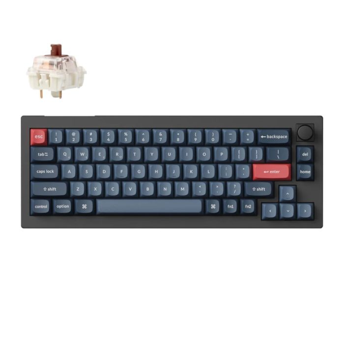 Keychron V2 Max 65% RGB Mechanical Keyboard - Gateron Jupiter Brown Black