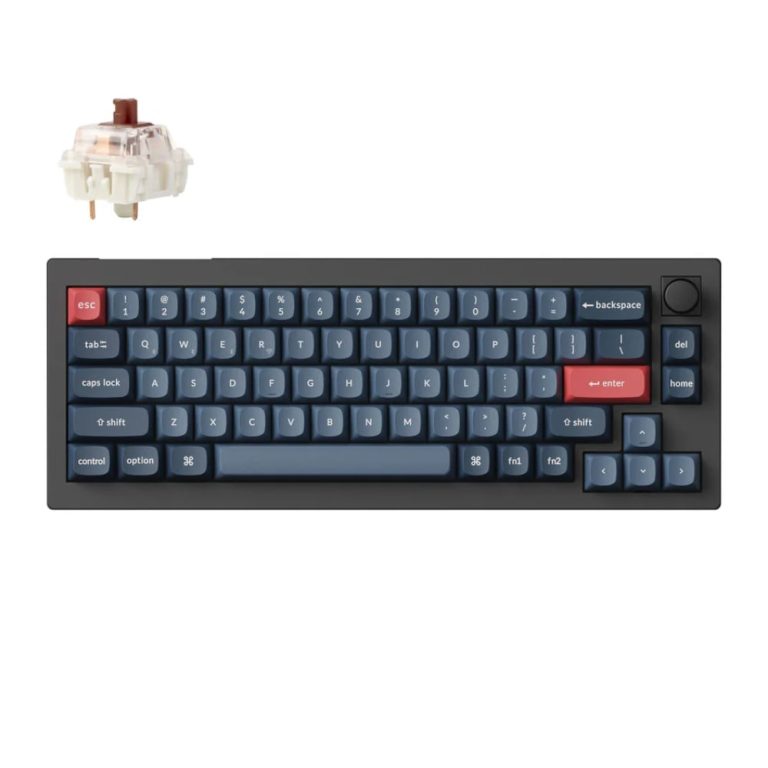 Keychron V2 Max 65% RGB Mechanical Keyboard - Gateron Jupiter Brown Black