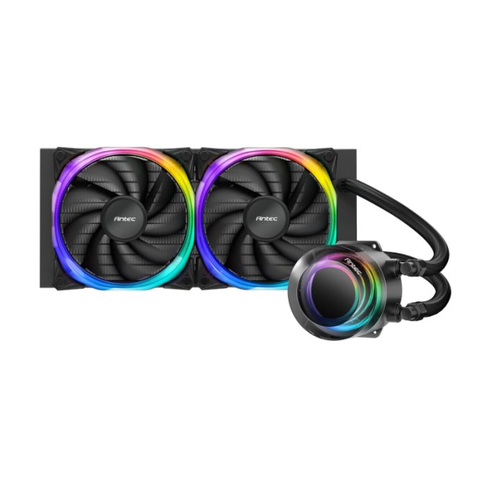 Antec Vortex 240 ARGB CPU Liquid Cooler Black Black