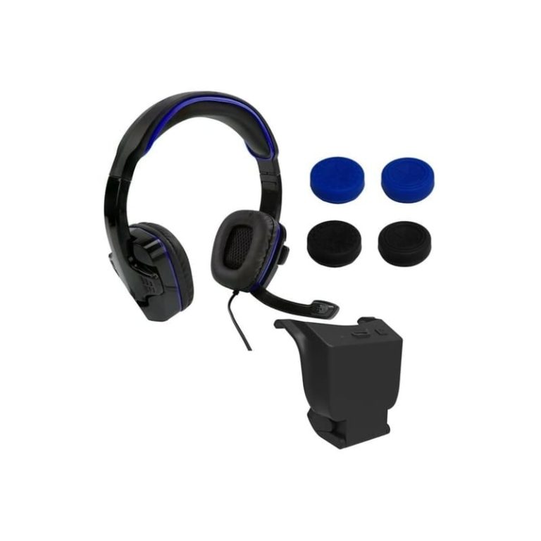 Sparkfox PlayStation 4 Headset|High-Capacity Battery|3m Braided Cable|Thumb Grip Core Gamer Combo Black