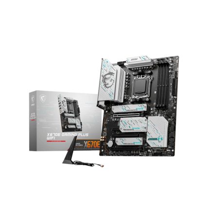 MSI X670E GAMING PLUS WIFI AMD AM5 ATX Gaming Motherboard Black/White