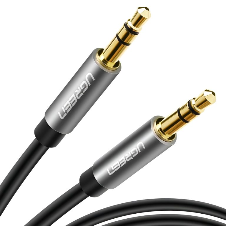 UGREEN 3.5mm Aux Cable 0.5m Black/Silver