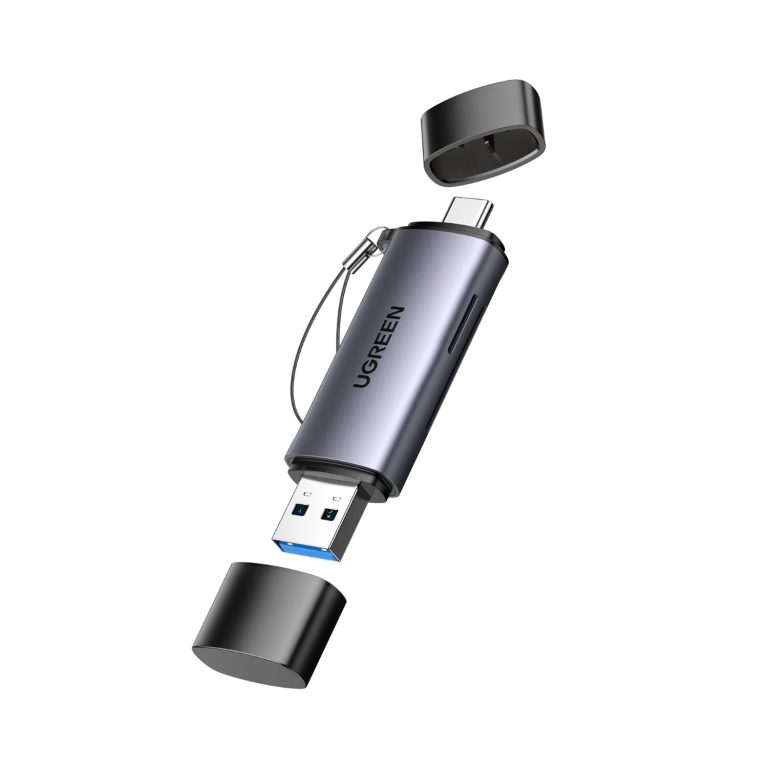 UGREEN CM185-50706 2-in-1 OTG Card Reader | Type-C | USB-A - Silver Silver