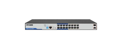 16 PoE 10/100/1000 ports + 2 Gigabit SFP ports Long Range Smart Switch 150W total POE budget; Max Distance 250m - D-Link DGS-F1210-18PS-E, Managed, L2, Gigabit Ethernet (10/100/1000), Power over Ethernet (PoE), Rack mounting