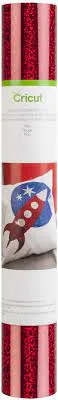2004137: Cricut holo Sparkle Iron-On 12x24'' (Red) - 2004137: Cricut holo Sparkle Iron-On 12x24'' (Red)