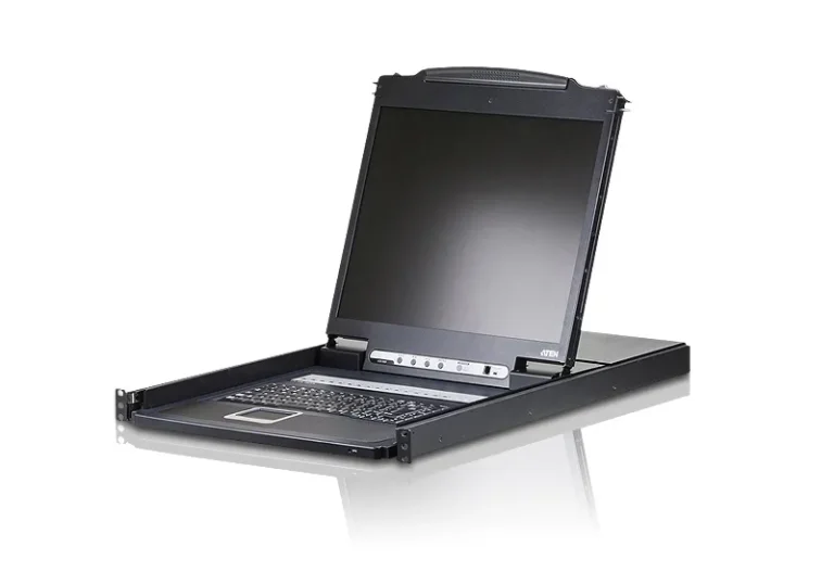16P PS/2 USB VGA 19'' LCD KVM Switch W/(USA KB/SPKB)/W/(US/EU) CORD ATEN - ATEN CL1316, 1280 x 1024 pixels, Rack mounting, 22.9 W, 1U, Black