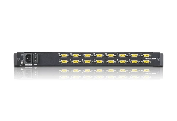 16P PS/2 USB VGA 19'' LCD KVM Switch W/(USA KB/SPKB)/W/(US/EU) CORD ATEN - ATEN CL1316, 1280 x 1024 pixels, Rack mounting, 22.9 W, 1U, Black