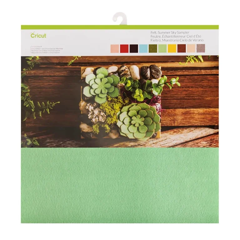 2003829: Cricut Felt 10 Sheet Sampler 12X12'' (Summer Sky) - Cricut 2003829, Green, Sky, 10 pc(s), 305 mm, 305 mm