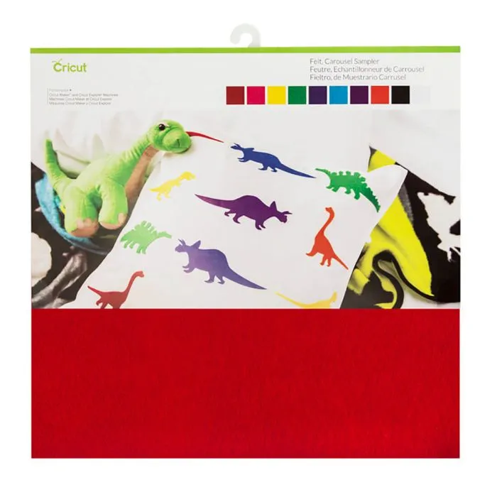2003830: Cricut Felt 10 Sheet Sampler 12X12'' (Carousel) - Cricut 2003830, Red, Carousel, 10 pc(s), 305 mm, 305 mm