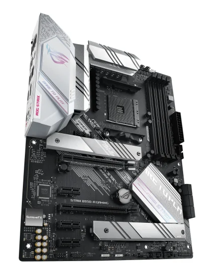 ASUS Motherboard/AM4/DDR4/4xDIMM/Max.128GB/1xPCIe4x16/ 1xPCIe3x16/3xPCIe3x1/2xM.2/6xSATA/RAID. - ASUS ROG STRIX B550-A GAMING, AMD, AMD Ryzen 3, DDR4-SDRAM, 128 GB, DIMM, 2133,2400,2666,2800,3000,3200,3466,3600,3866,4000,4133,4400,4600 MHz