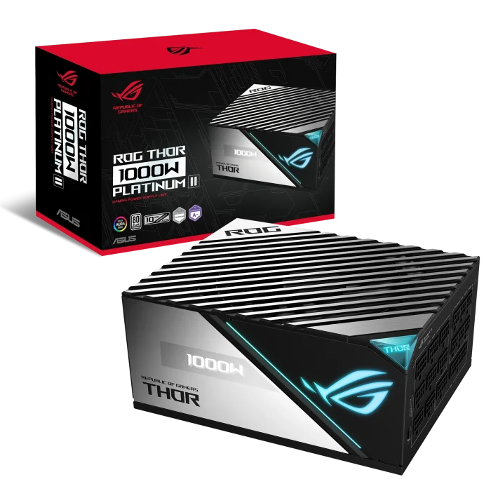 'ASUS PSU/1000W/Fully modular/80 Plus Platinum/10 years warranty. - ASUS ROG-THOR-1000P2-GAMING, 1000 W, 100 - 240 V, 25 A, 83 A, 25 A, 0.3 A