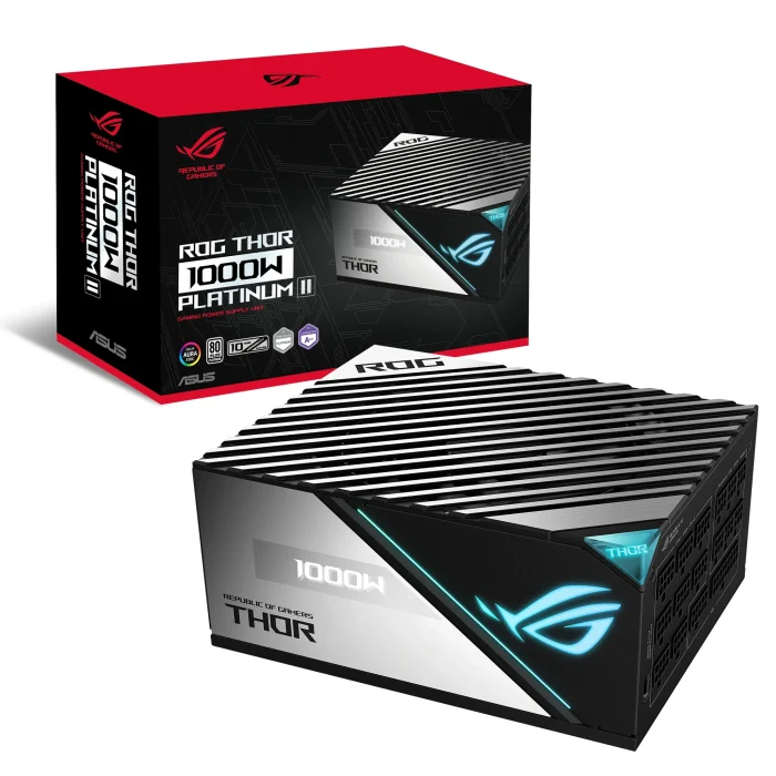 'ASUS PSU/1000W/Fully modular/80 Plus Platinum/10 years warranty. - ASUS ROG-THOR-1000P2-GAMING, 1000 W, 100 - 240 V, 25 A, 83 A, 25 A, 0.3 A