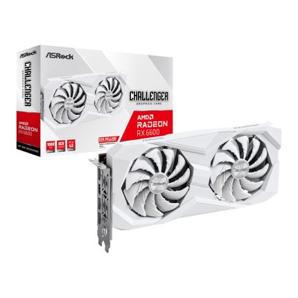 ASRock Radeon RX6600 Challenger D 8G GDDR6 128-BIT Graphics Card - White White